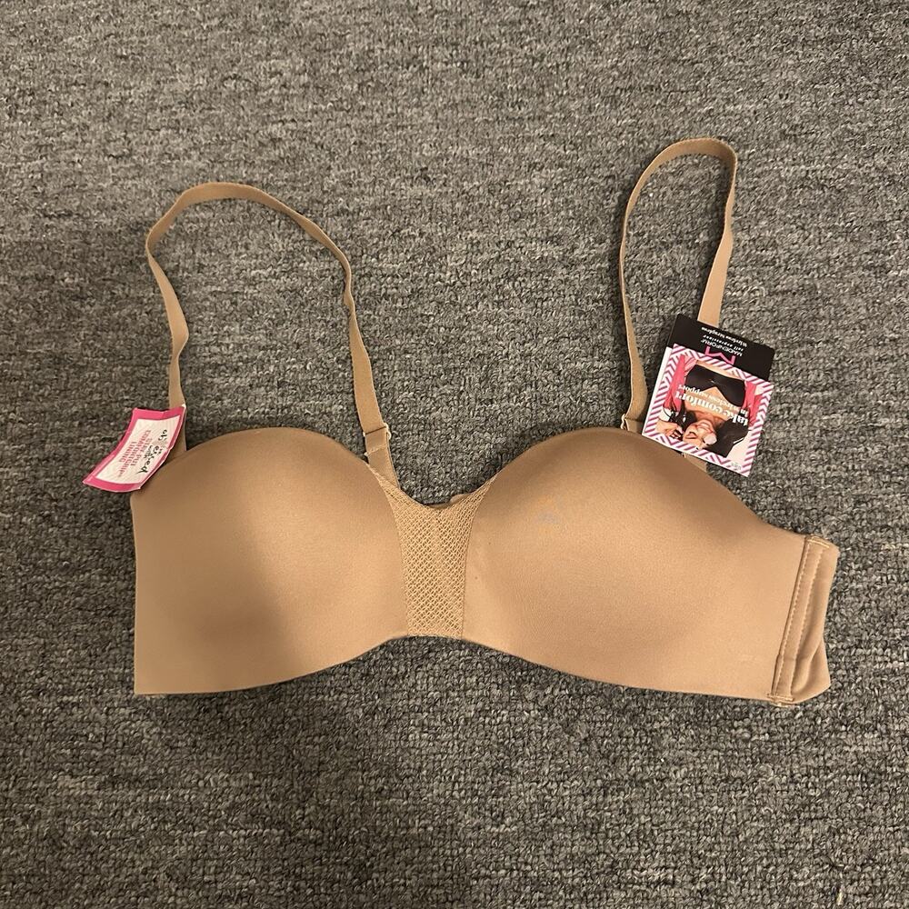 New Maidenform Women's Brown Wireless Lightly Line Bra Adjustable Straps 24C
